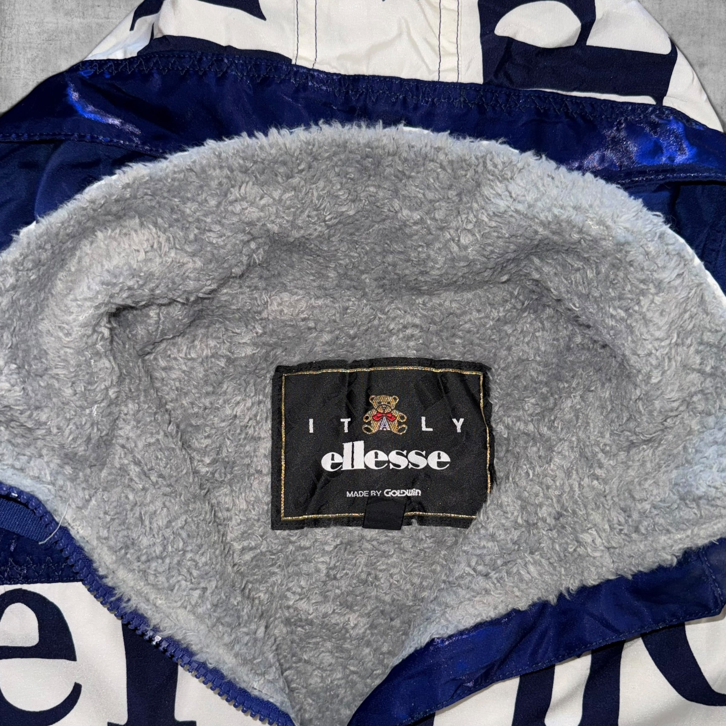 VINTAGE ELLESSE PUFFER FLEECE JACKET - L