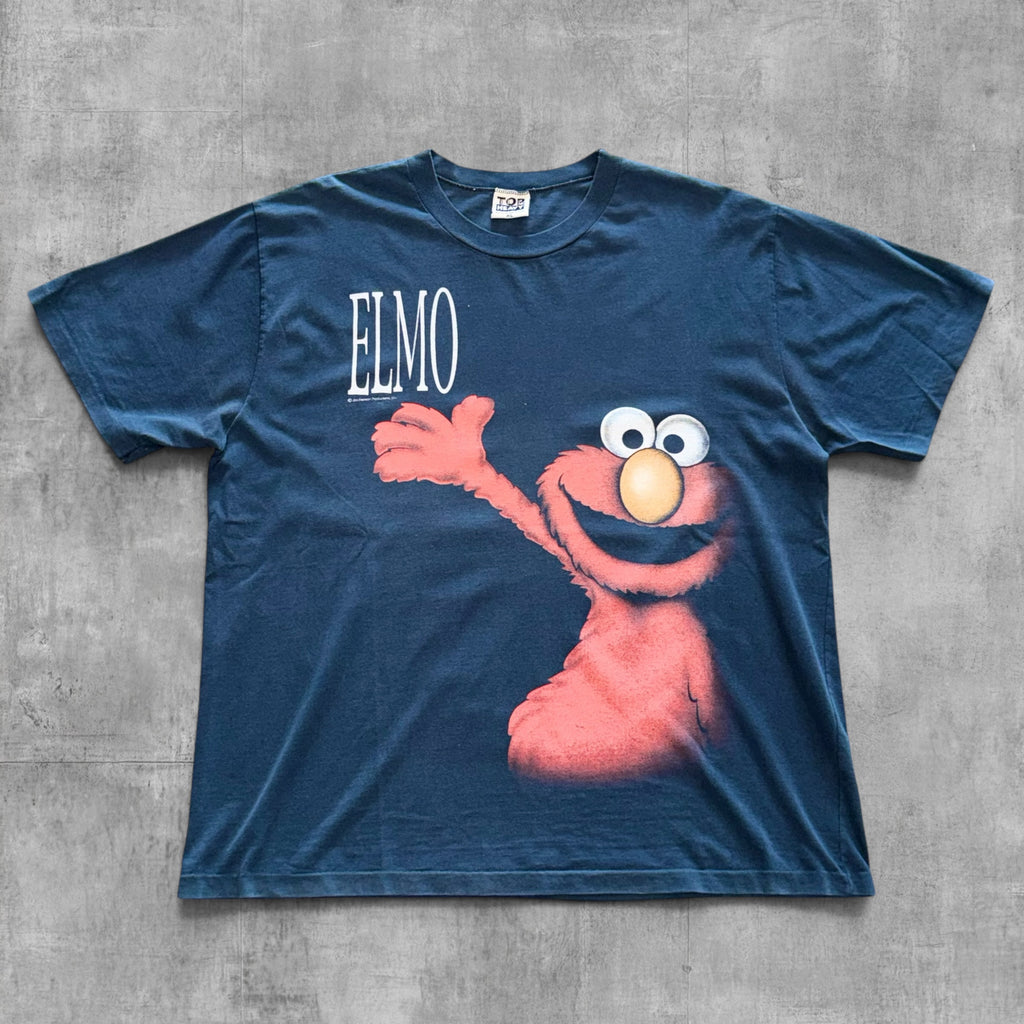VINTAGE ELMO JIM HENSON BLACK OUT TEE - 1996 - XL
