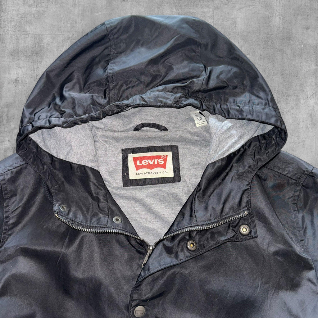 LEVIS HOODED SATIN COACHES JACKET - L