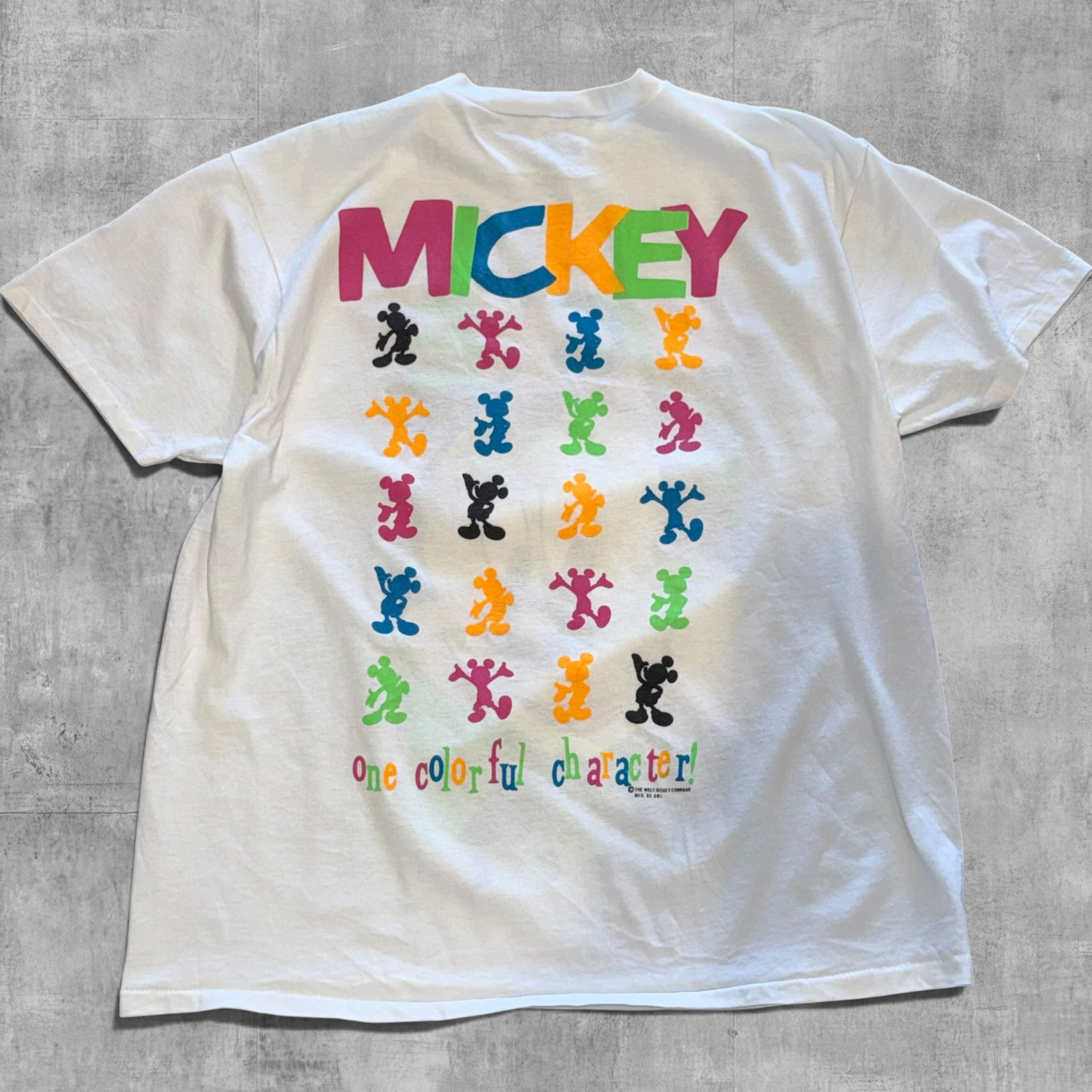 VINTAGE MICKEY MOUSE ONE COLOURFUL CHARACTER TEE - XL