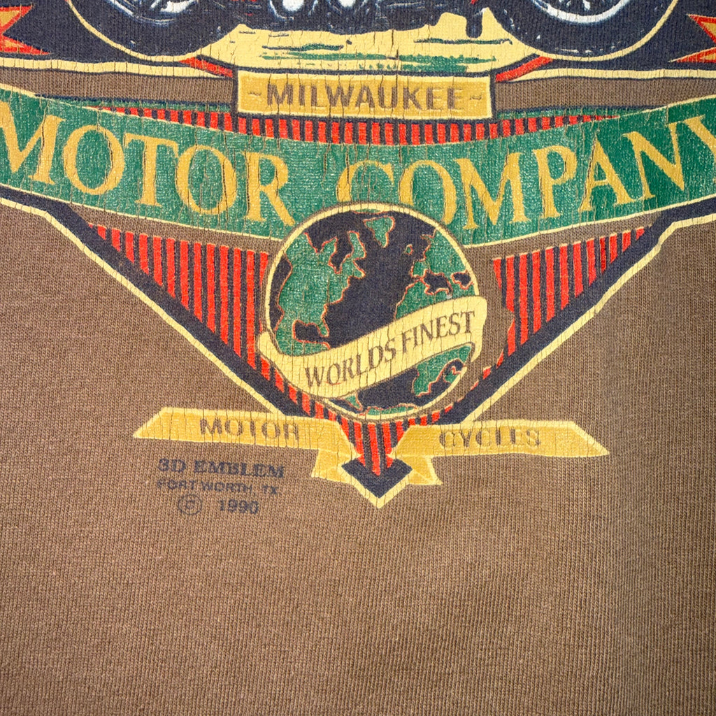 VINTAGE HARLEY DAVIDSON 3D EMBLEM BALTIMORE TEE - 1990 - L
