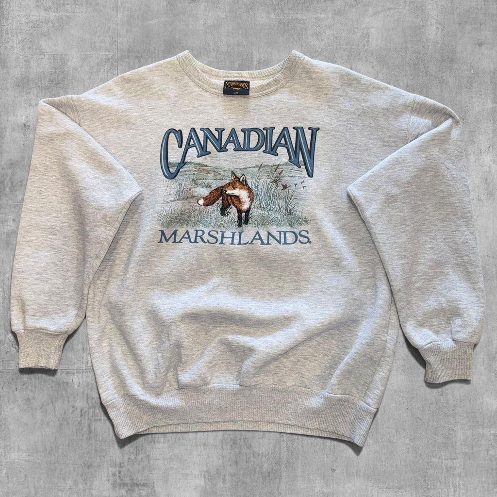 VINTAGE EMBROIDERED CANADIAN FOX SWEATSHIRT - L