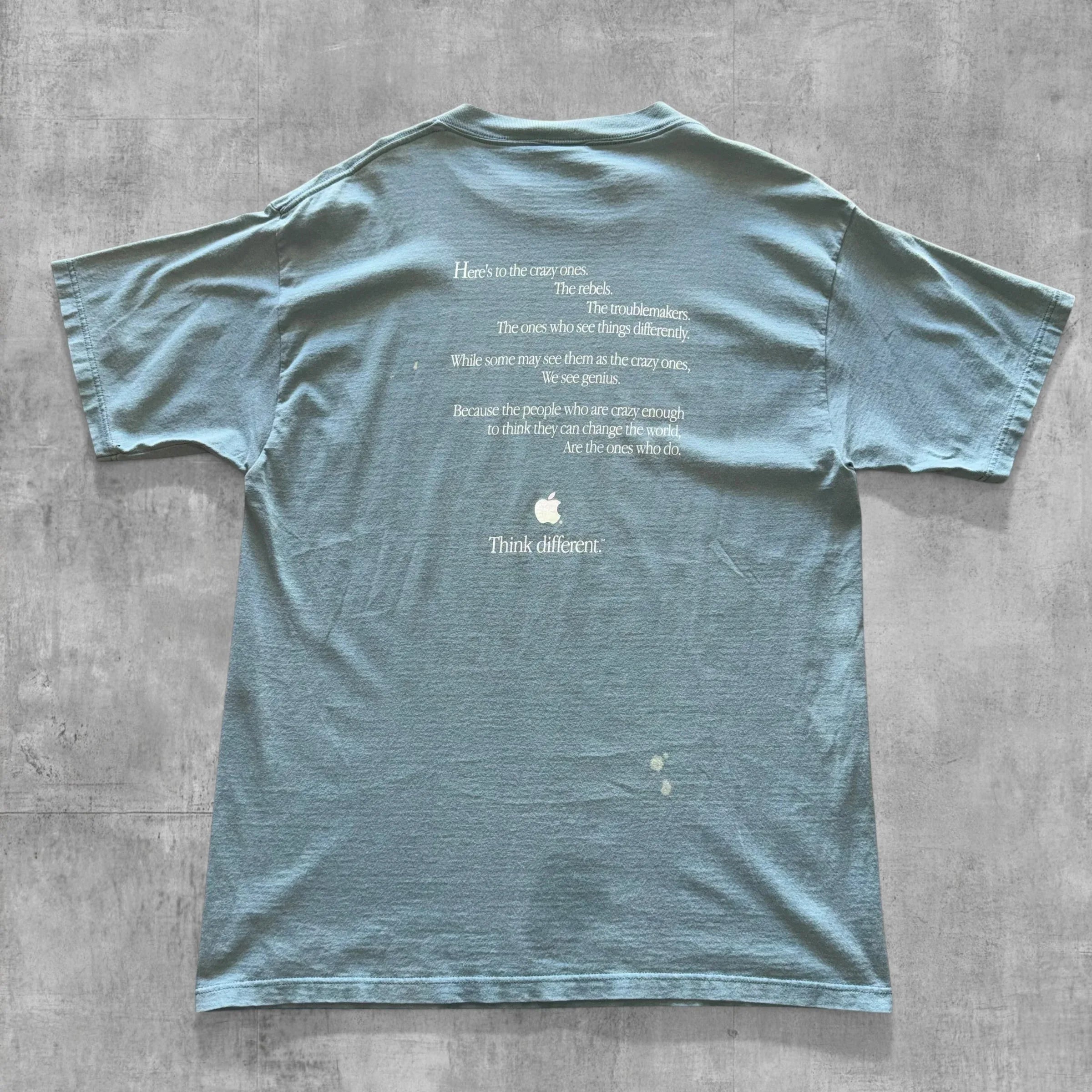 VINTAGE APPLE THINK DIFFERENT HERES TO THE CRAZY ONES TEE - 1997 - Grandmaster Vintage