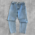 VINTAGE ANCHOR BLUE RELAXED LIGHT BLUE WASHED DENIM - 13X30