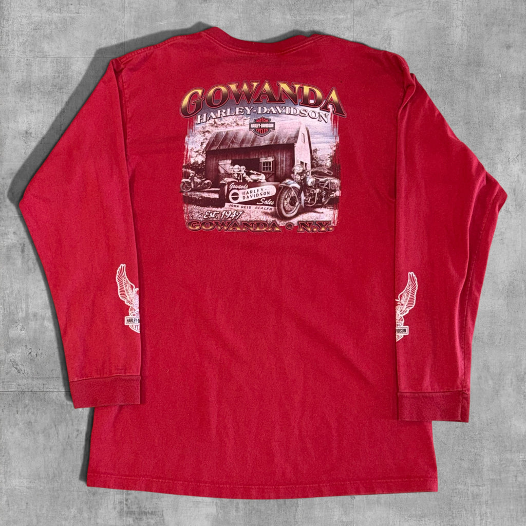 VINTAGE HARLEY DAVIDSON GOWANDA, NY LONGSLEEVE - XL - 2006