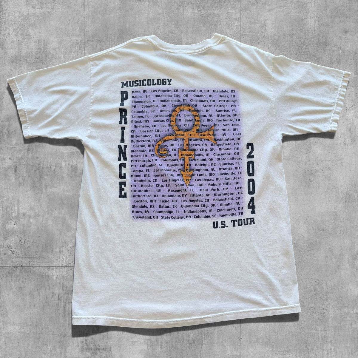 VINTAGE PRINCE MUSICOLOGY WORLD TOUR TEE - 2004 - XL