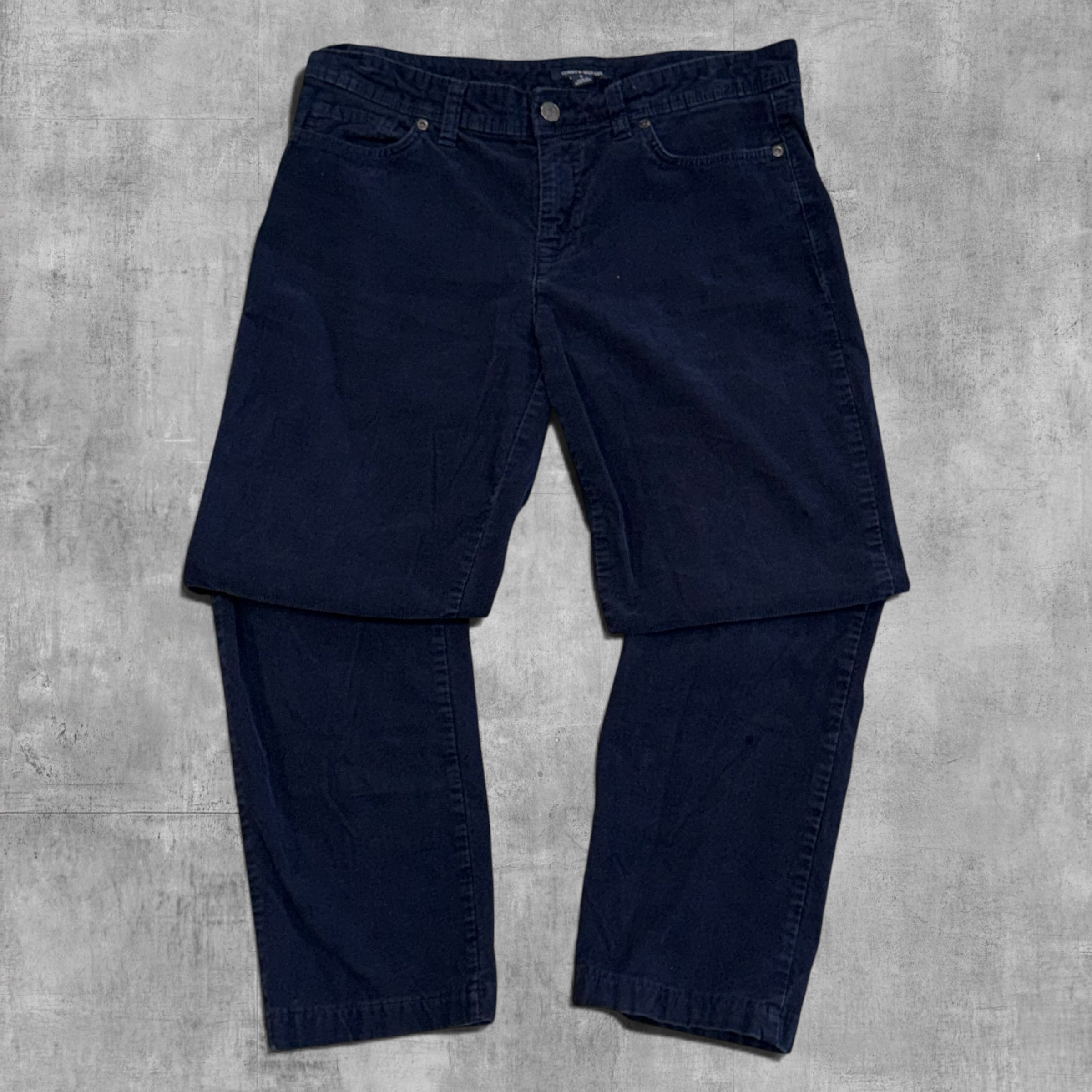 VINTAGE TOMMY HILFIGER RELAX FIT NAVY CORDUROY PANTS - 10x28