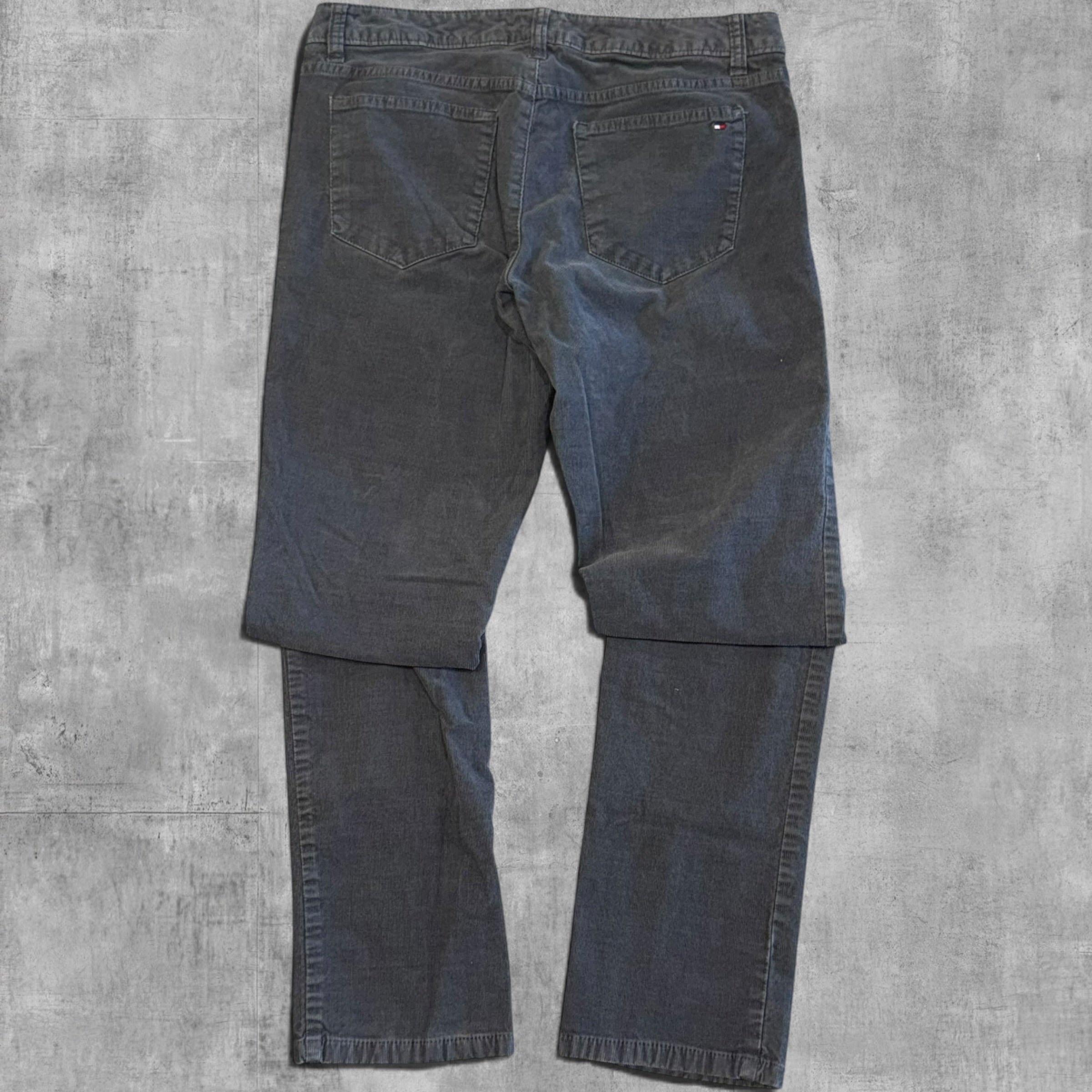 VINTAGE TOMMY HILFIGER STRAIGHT LEG DARK GREY CORDUROY - 8x30