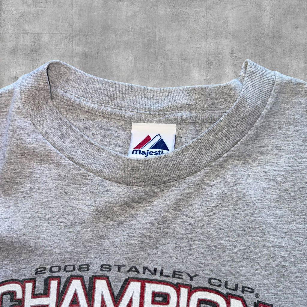 DETROIT RED WINGS NHL STANLEY CUP CHAMPS TEE - 2008 - L