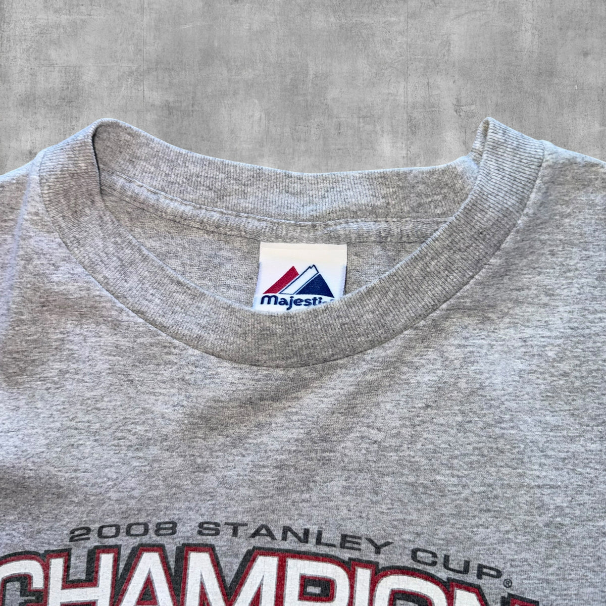 DETROIT RED WINGS NHL STANLEY CUP CHAMPS TEE - 2008 - L
