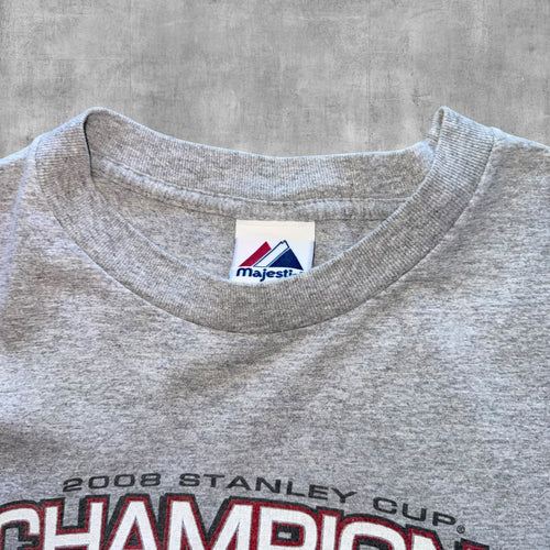 DETROIT RED WINGS NHL STANLEY CUP CHAMPS TEE - 2008 - L