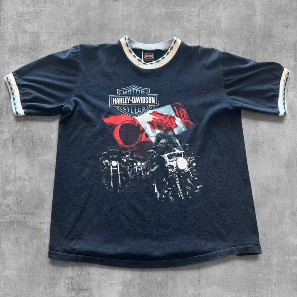 VINTAGE HARLEY DAVIDSON CANADA AZTEC TEE - 2006 - L