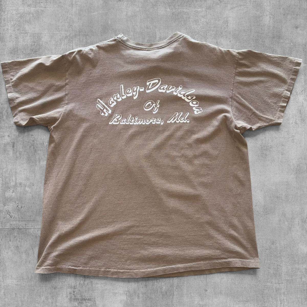 VINTAGE HARLEY DAVIDSON 3D EMBLEM BALTIMORE TEE - 1990 - L