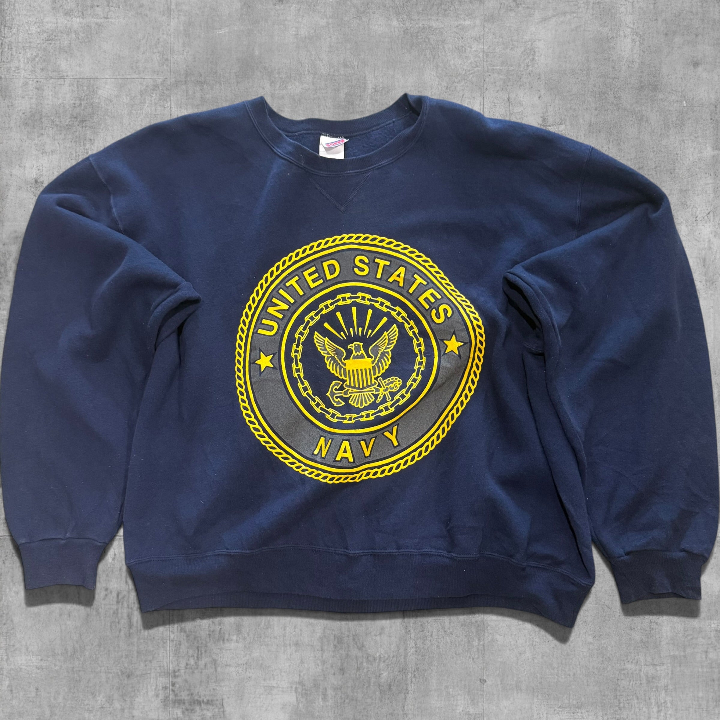VINTAGE US NAVY 3M REFLECTIVE SWEATSHIRT - L