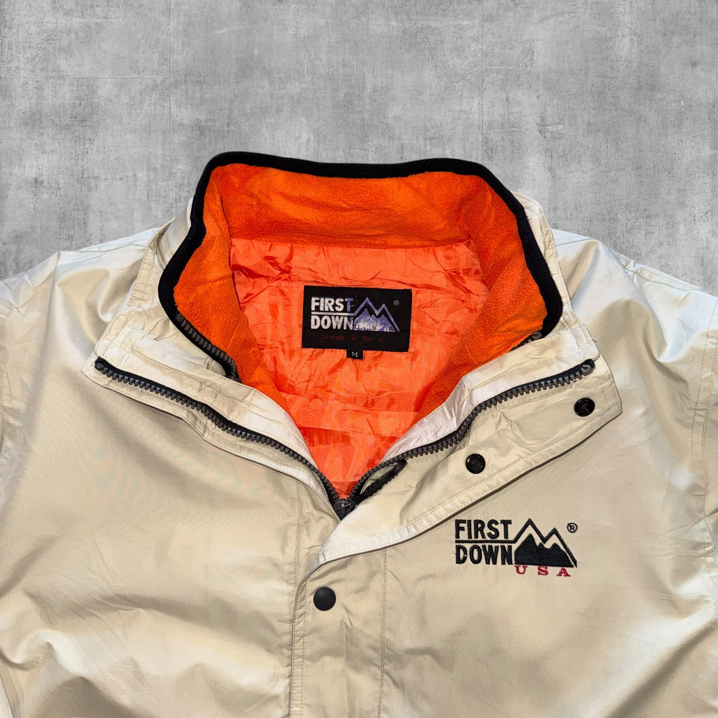 VINTAGE FIRST DOWN 2 PIECE LAYERED WINDBREAKER - XL