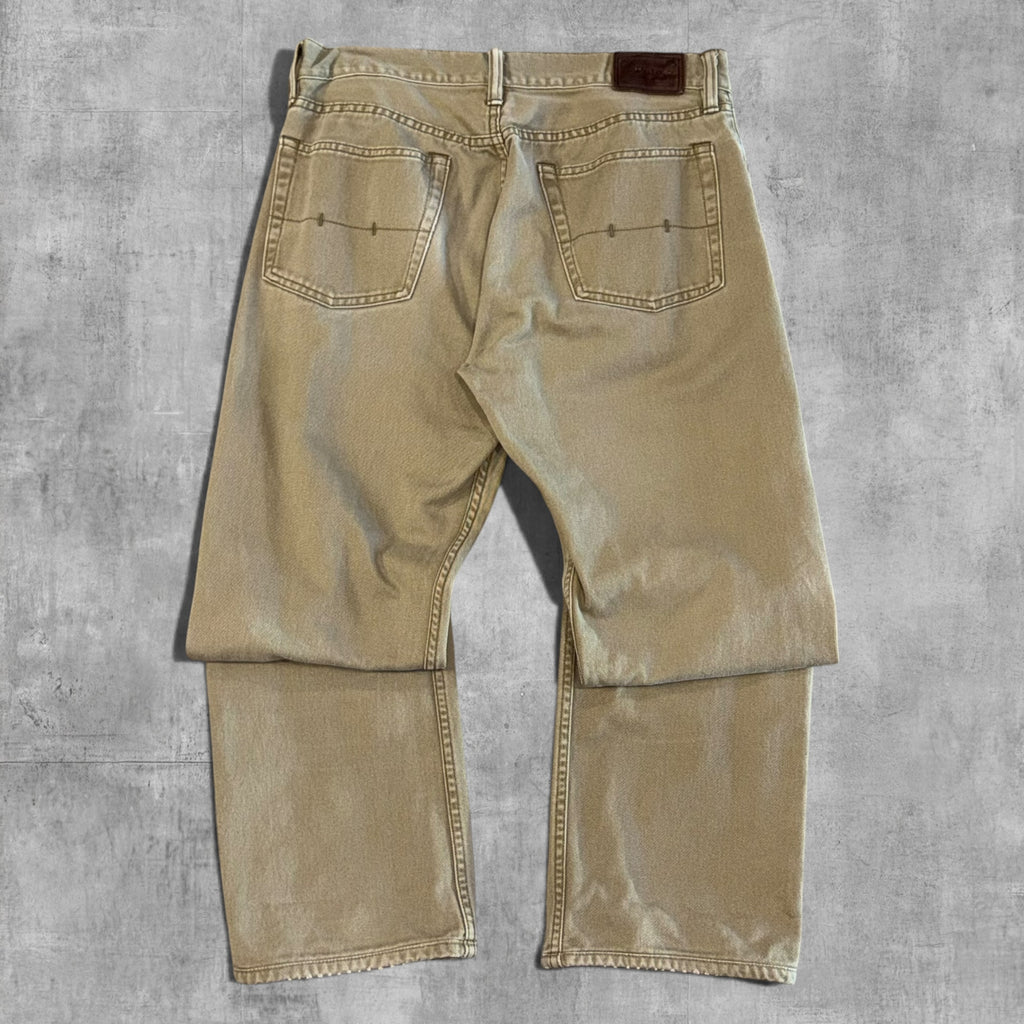 VINTAGE POLO RALPH LAUREN STRAIGHT LEGGED KAHKI DENIM - 32X32