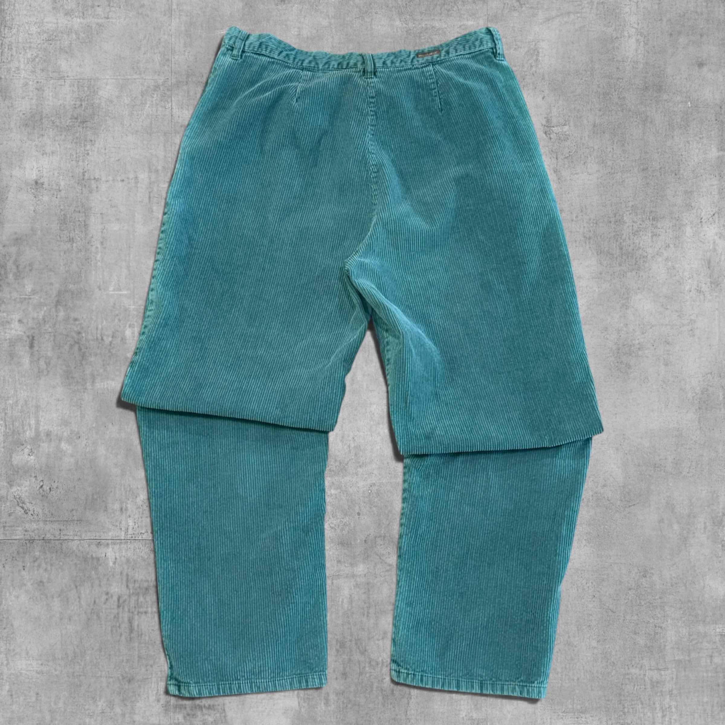 VINTAGE WOOLRICH RELAX FIT AQUA CORDUROY PANT - 14X30