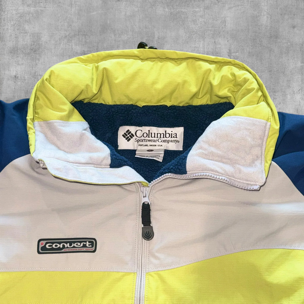 VINTAGE COLUMBIA CONVERT WOOL HOODED JACKET - XL