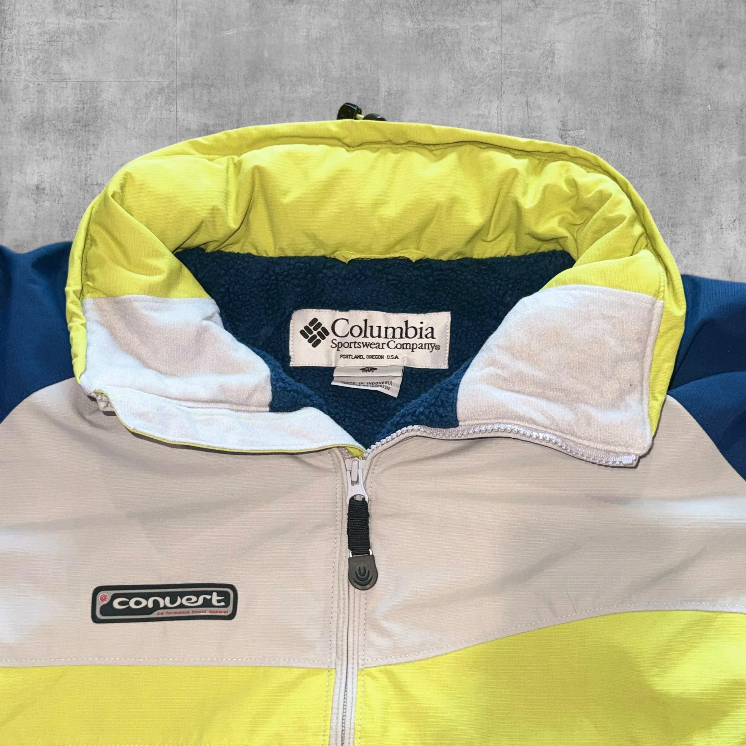 VINTAGE COLUMBIA CONVERT WOOL HOODED JACKET - XL