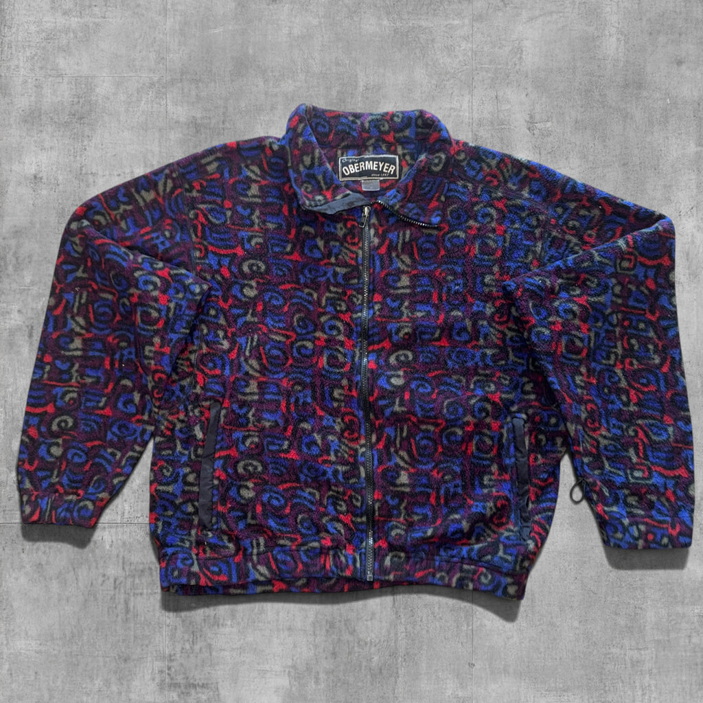 VINTAGE OBERMEYER PATTERNED FLEECE - M