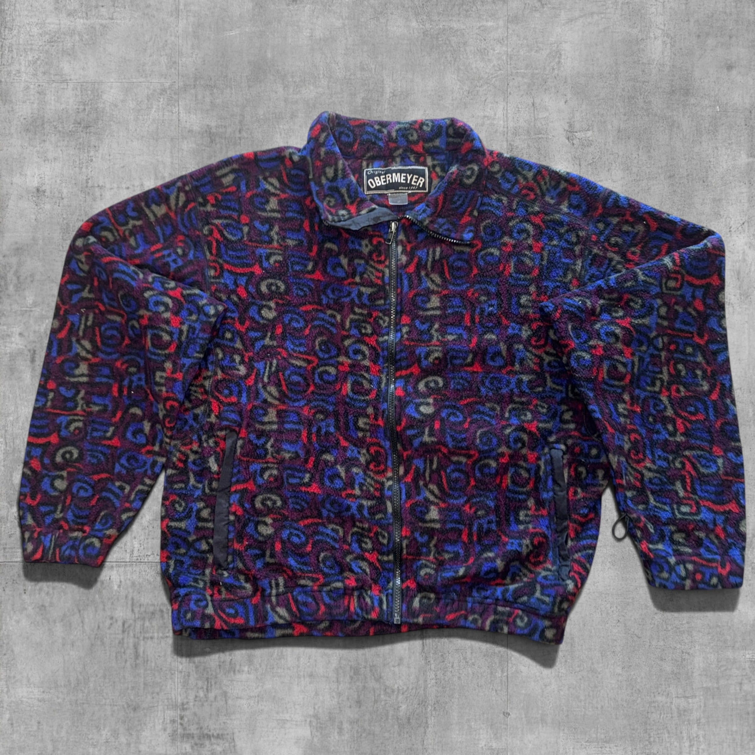 VINTAGE OBERMEYER PATTERNED FLEECE - M