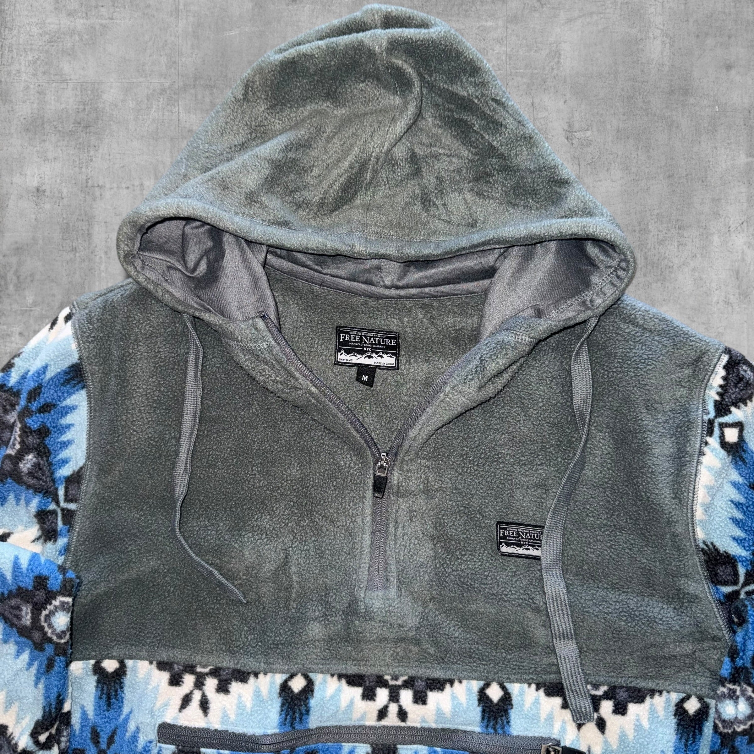 VINTAGE FREE NATURE HOODED FLEECE