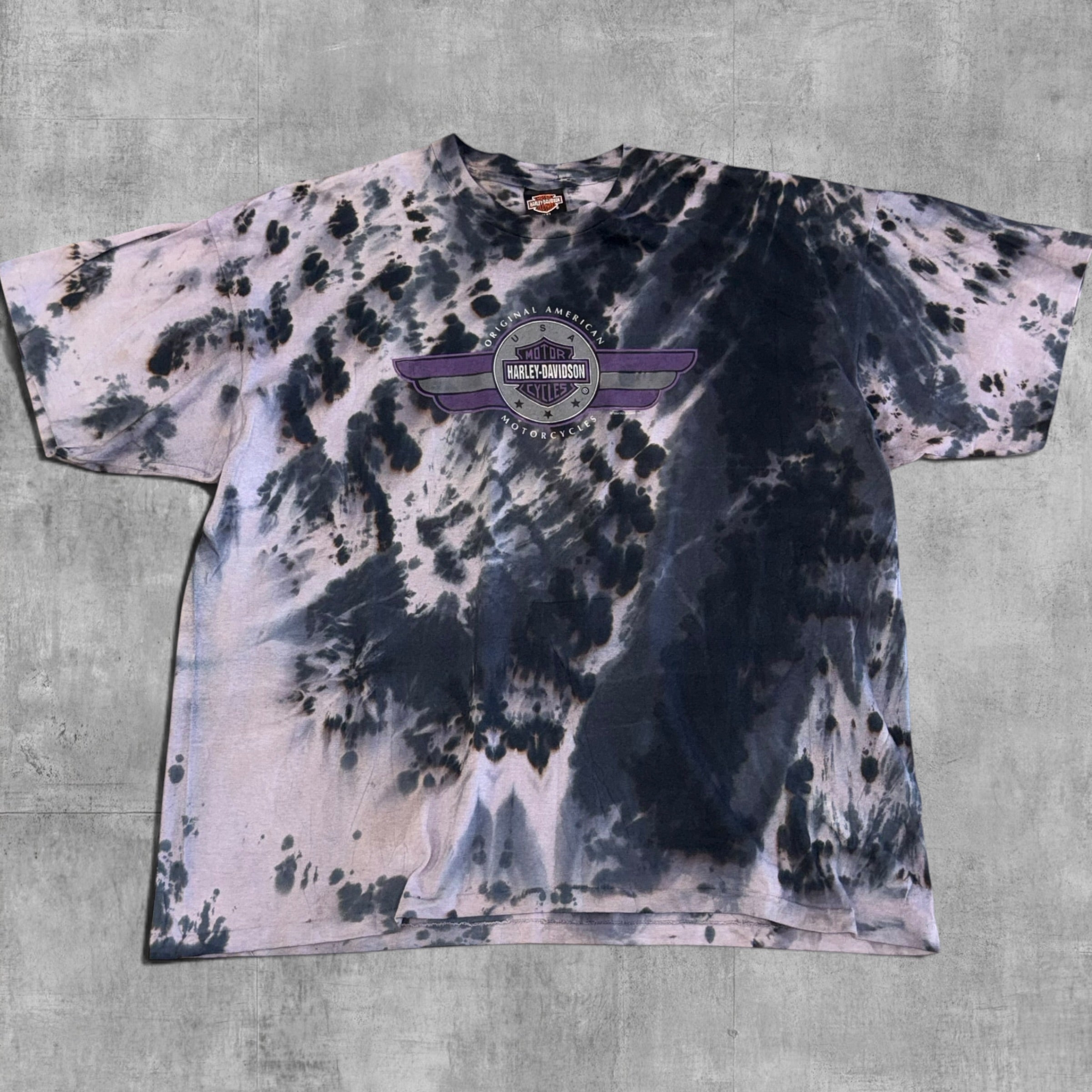 VINTAGE TIE DYE HARLEY DAVIDSON CONROE TEXAS - XXL - 1994