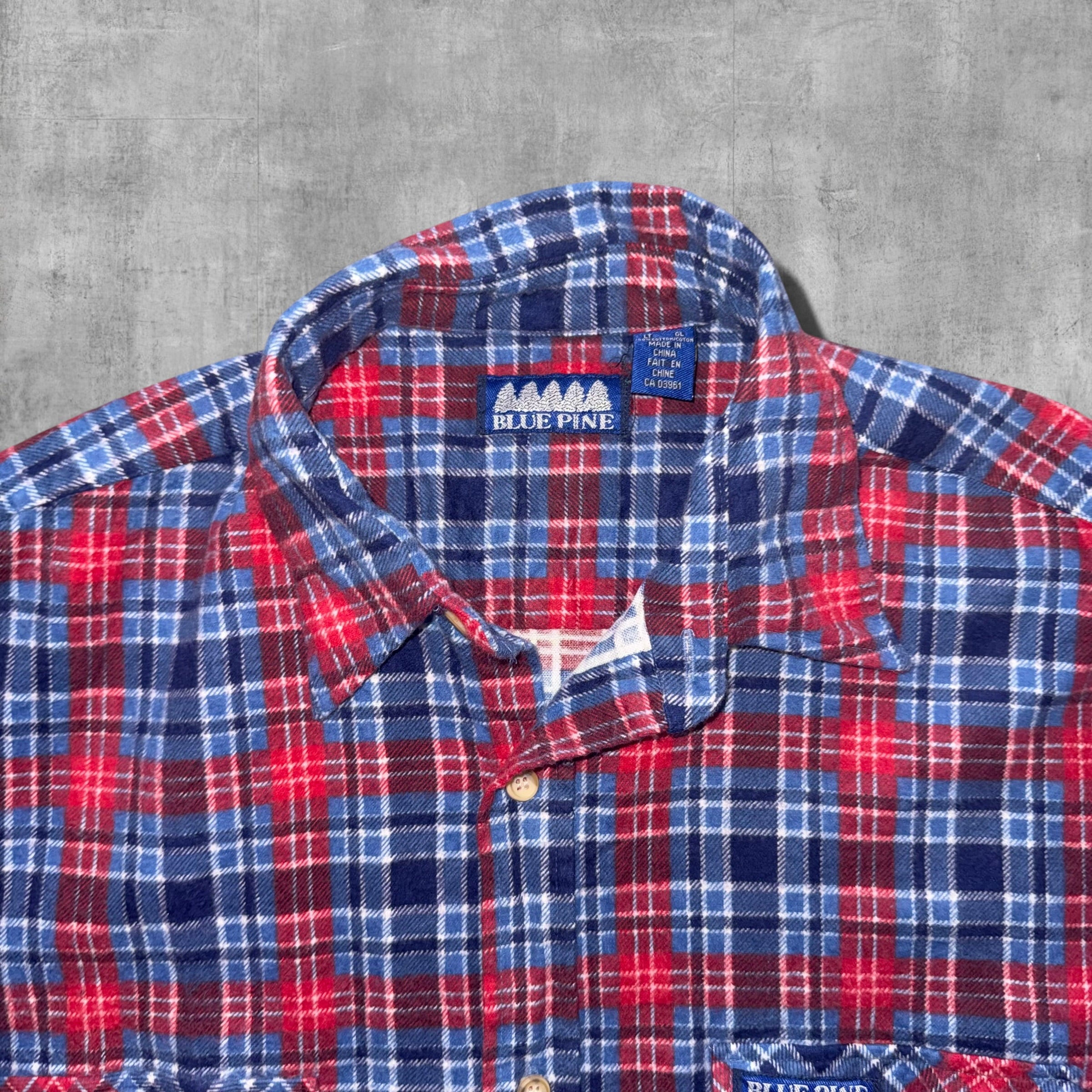 VINTAGE BLUE PINE FLANNO