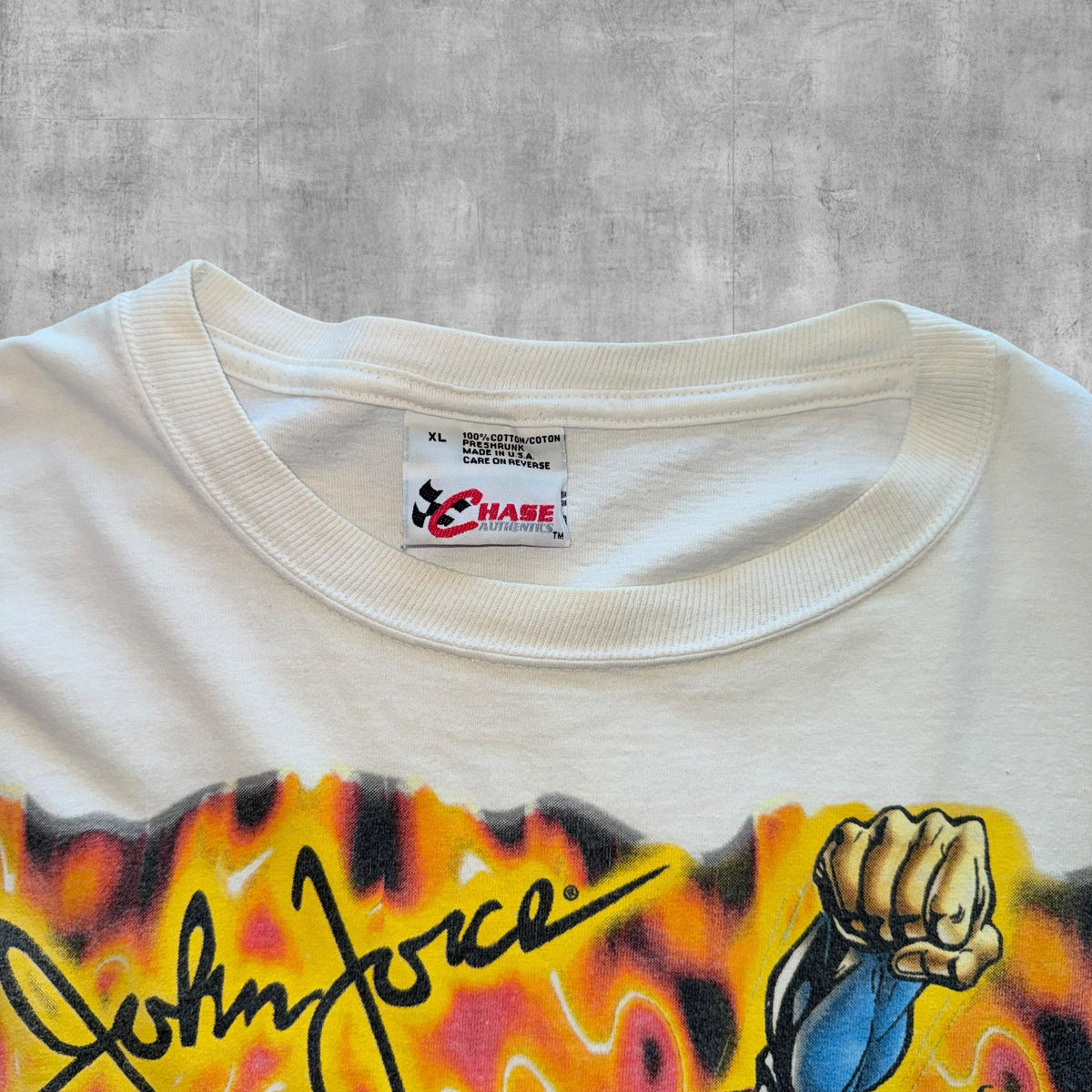VINTAGE JOHN FORCE SUPERMAN NASCAR TEE - 1999 - XL