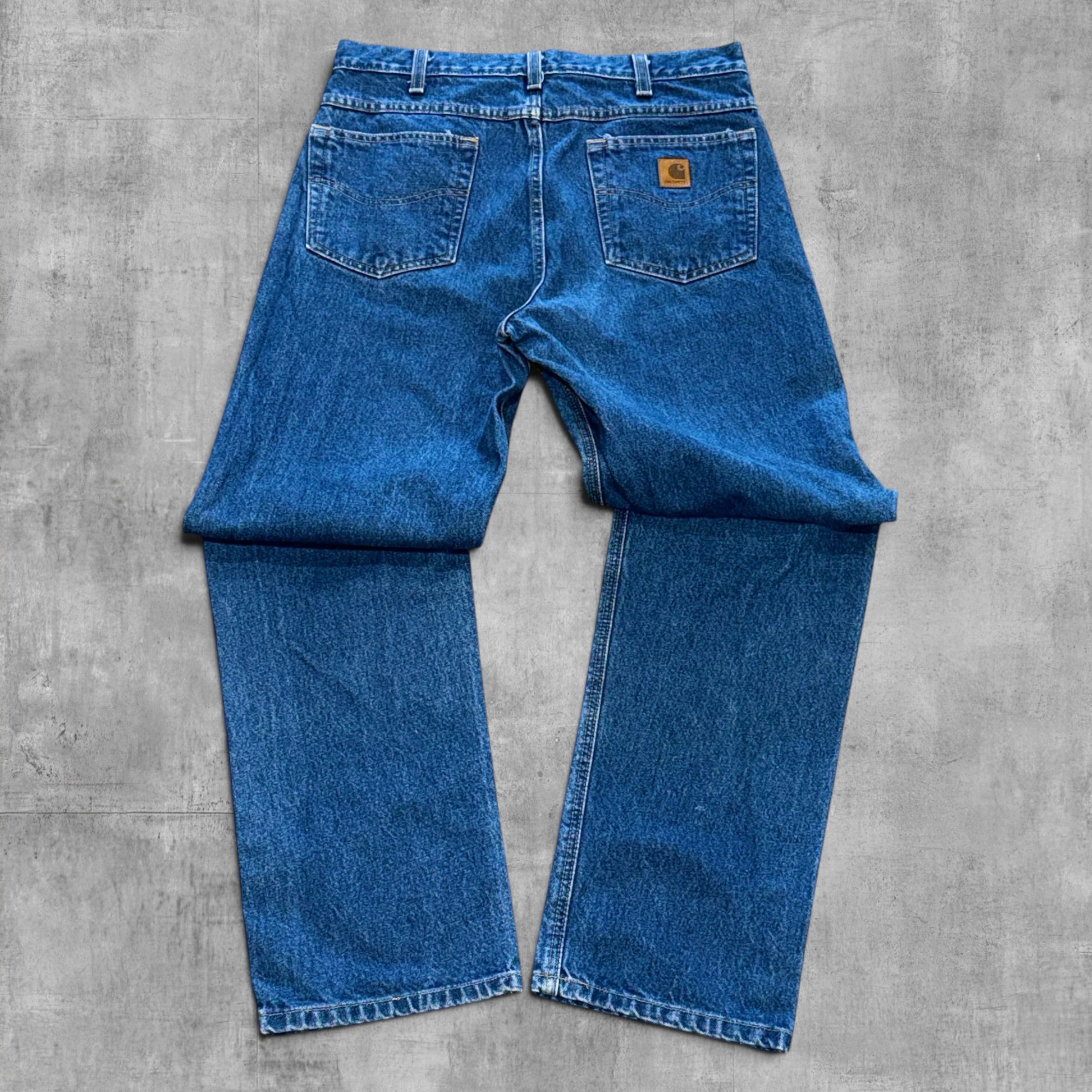 CARHARTT DARK BLUE DENIM JEANS - 34X34