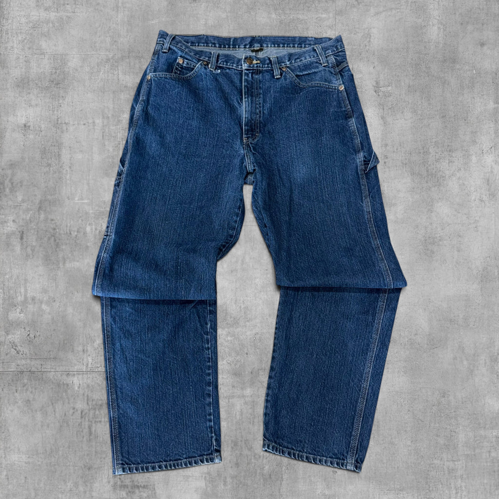 DICKIES DARK BLUE DENIM CARPENTER JEANS - 36X32