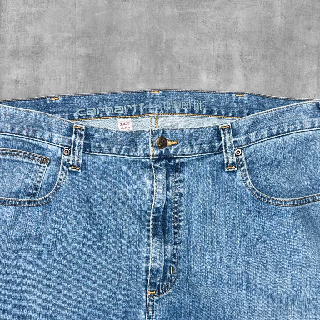 CARHARTT RELAXED BLUE DENIM JEANS - 38X32