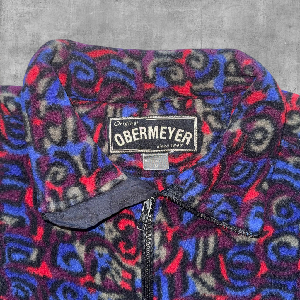 VINTAGE OBERMEYER PATTERNED FLEECE - M