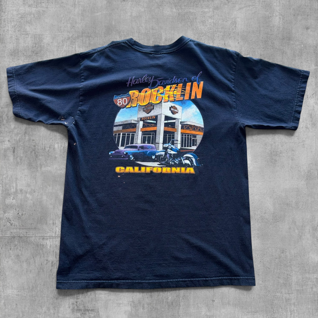 VINTAGE HARLEY DAVIDSON ROCKLIN CALIFORNIA TEE - 2003 - XL
