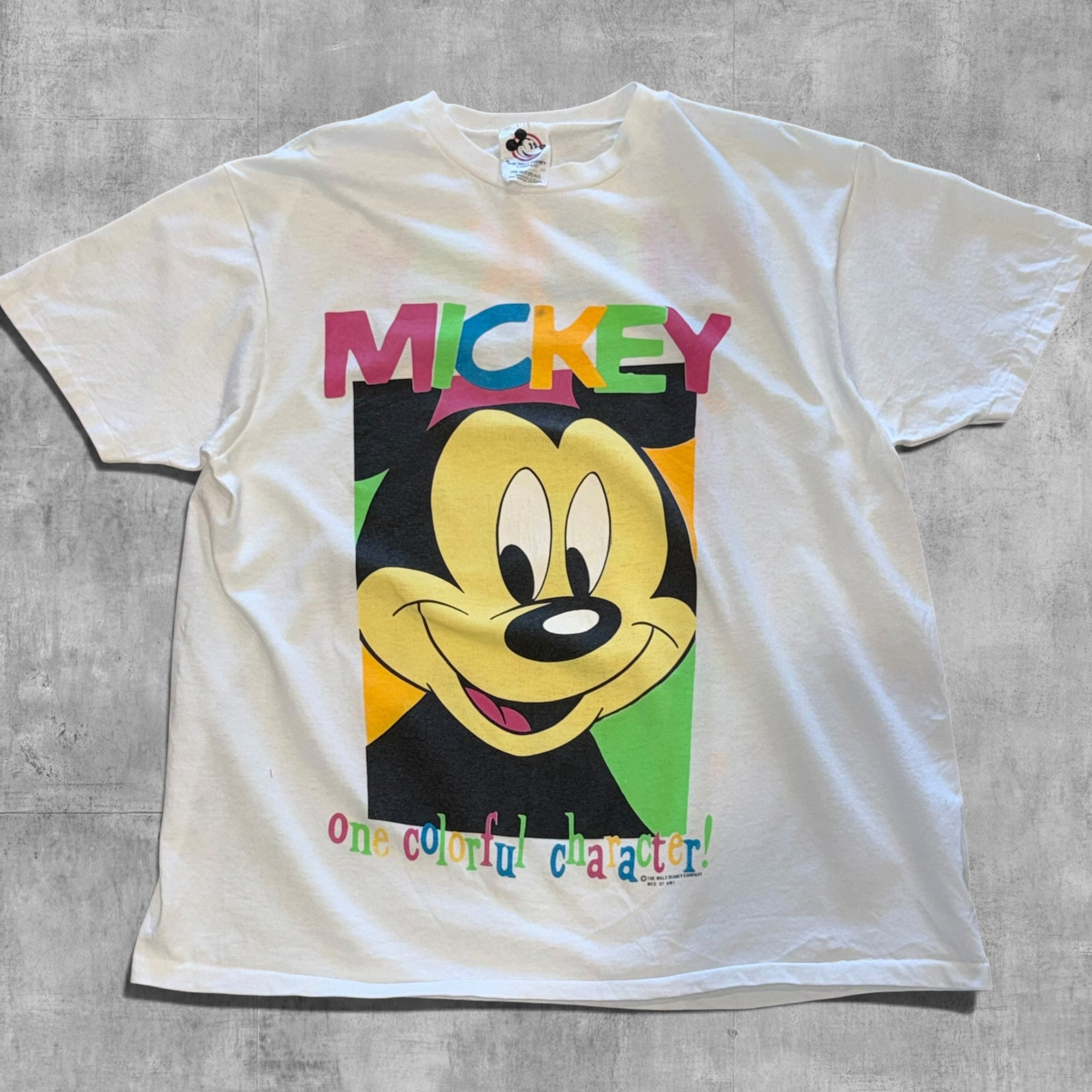 VINTAGE MICKEY MOUSE ONE COLOURFUL CHARACTER TEE - XL