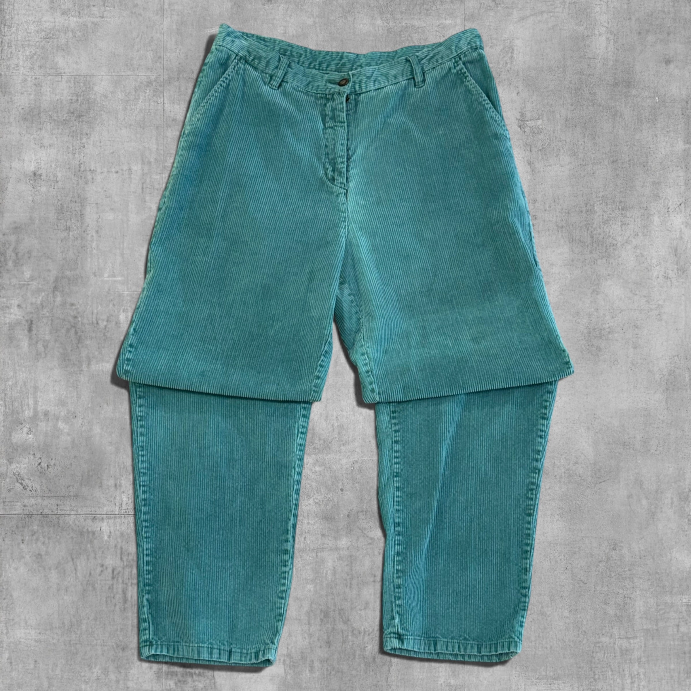 VINTAGE WOOLRICH RELAX FIT AQUA CORDUROY PANT - 14X30