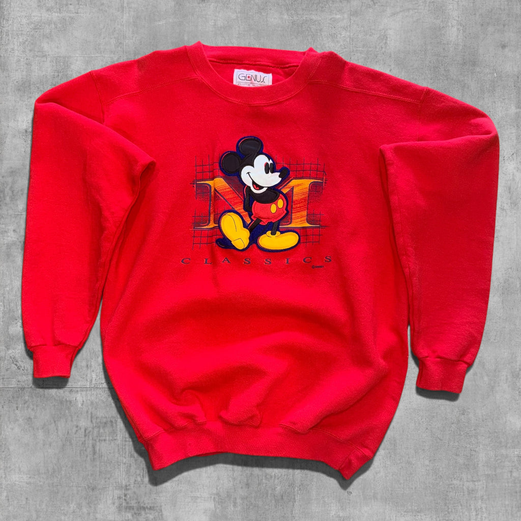 VINTAGE EMBROIDERED MICKEY MOUSE SKETCH SWEATSHIRT - L