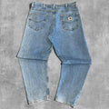 VINTAGE CARHARTT LIGHT BLUE RELAXED FIT DENIM 38X30