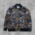 CALVIN KLEIN CAMO QUILTED BOMBER JACKET - XL