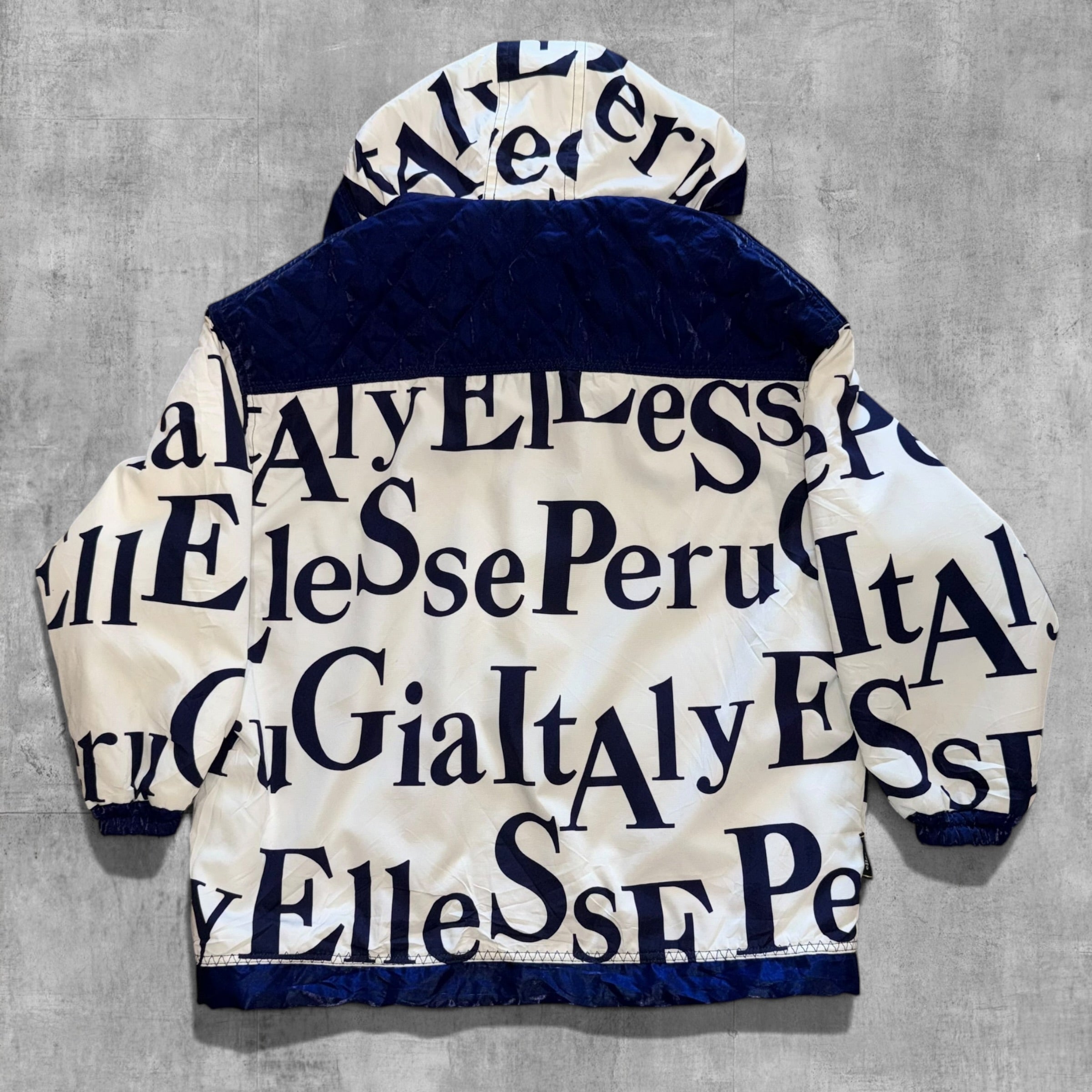 VINTAGE ELLESSE PUFFER FLEECE JACKET - L