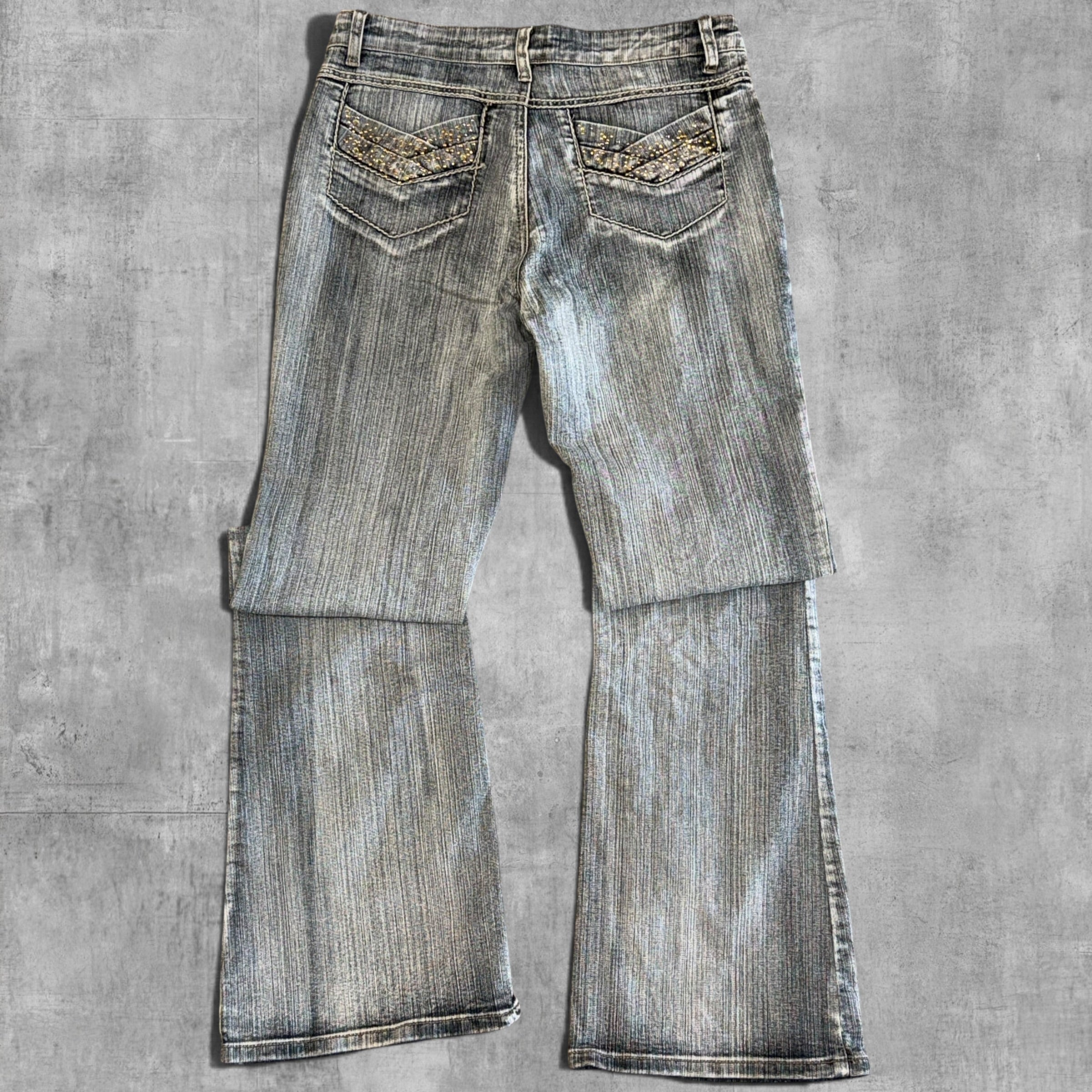 VINTAGE MGY LOW RISE GREY WASH DENIM - 7X32