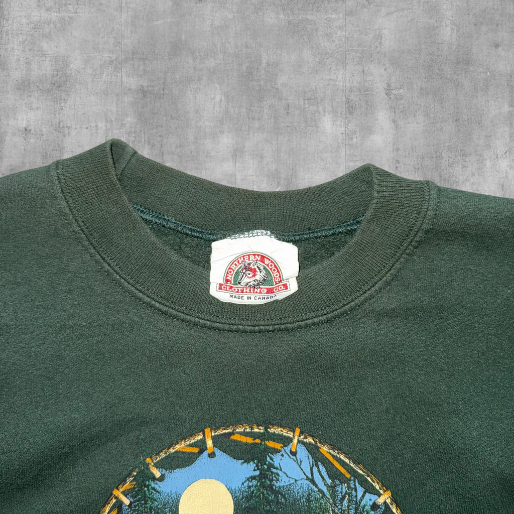 VINTAGE NORTHERN WOODS MIDNIGHT CANOE  SWEATSHIRT - M