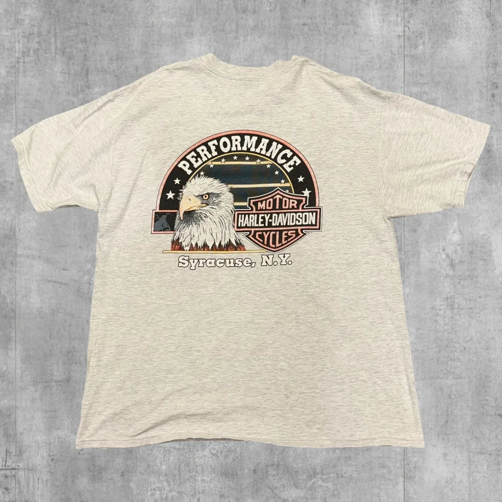VINTAGE HARLEY DAVIDSON SYRACUSE N.Y TEE - Grandmaster Vintage