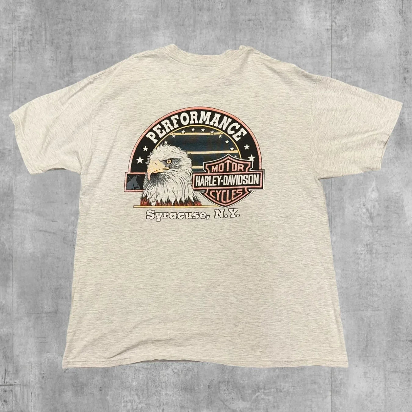 VINTAGE HARLEY DAVIDSON SYRACUSE N.Y TEE - Grandmaster Vintage