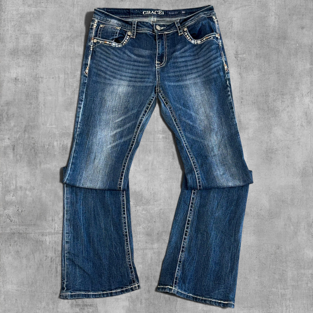VINTAGE GRACE IN LA INDIGO MID RISE - 10X32