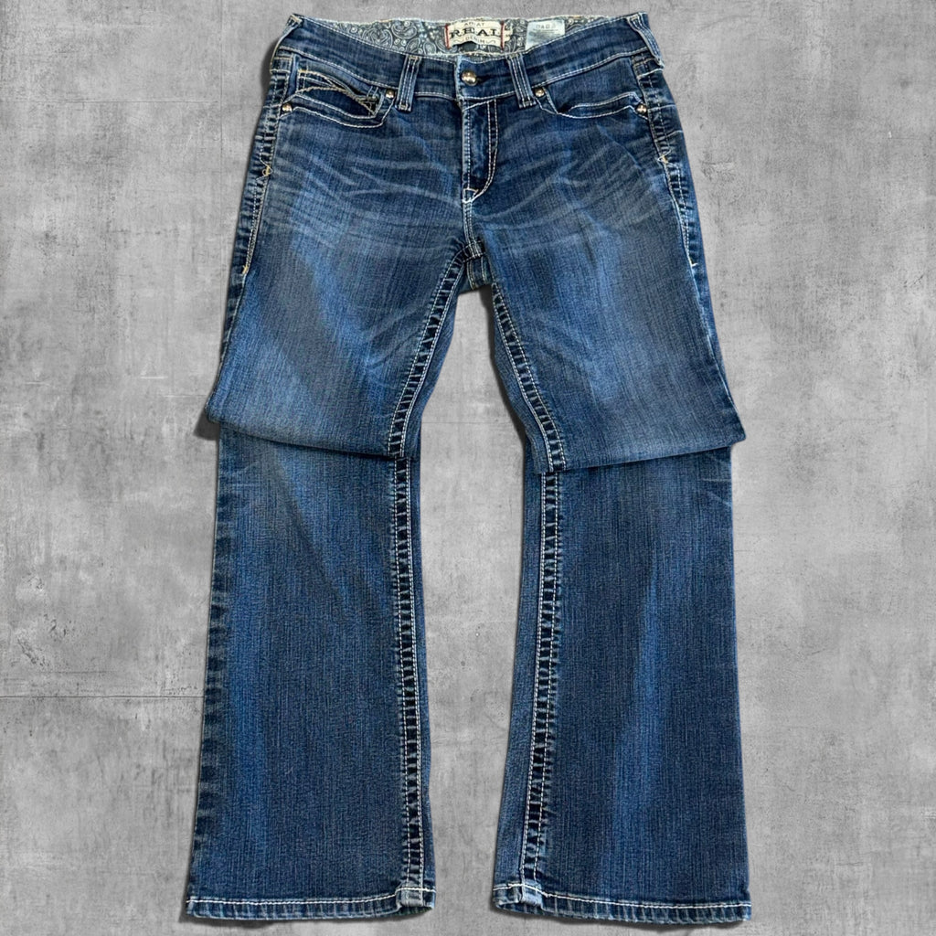 VINTAGE ARIAT LOW RISE BOOT CUT DENIM - 10X30