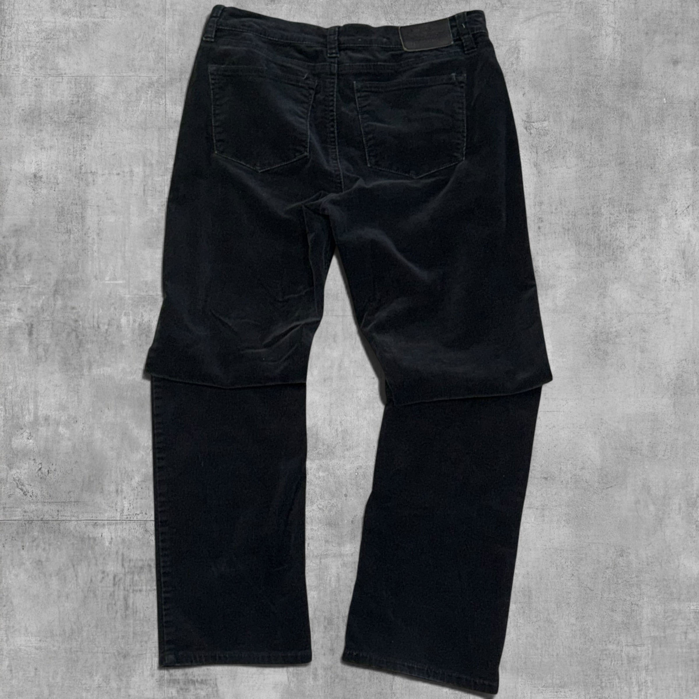 VINTAGE LAUREN RALPH LAUREN STRAIGHT LEG BLACK CORDUROY - 6PX28