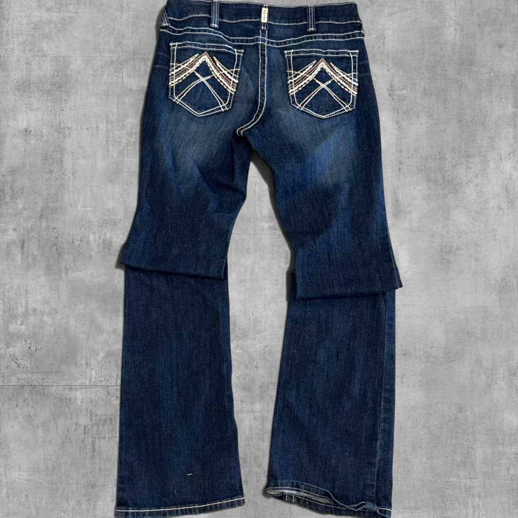 VINTAGE ARIAT REAL, LOW RISE INDIGO DENIM - 14X34