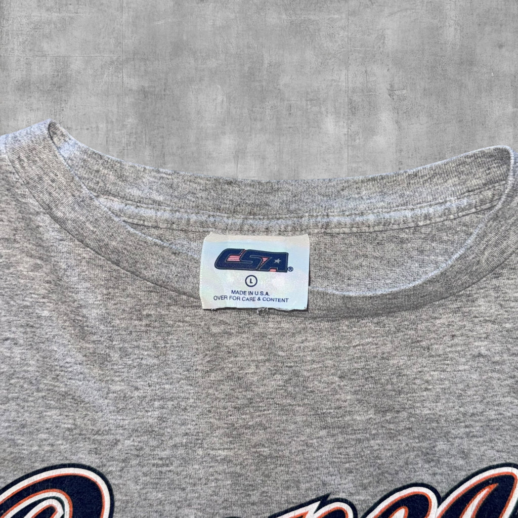 VINTAGE DENVER BRONCOS LONG SLEEVE SPELL OUT TEE - L