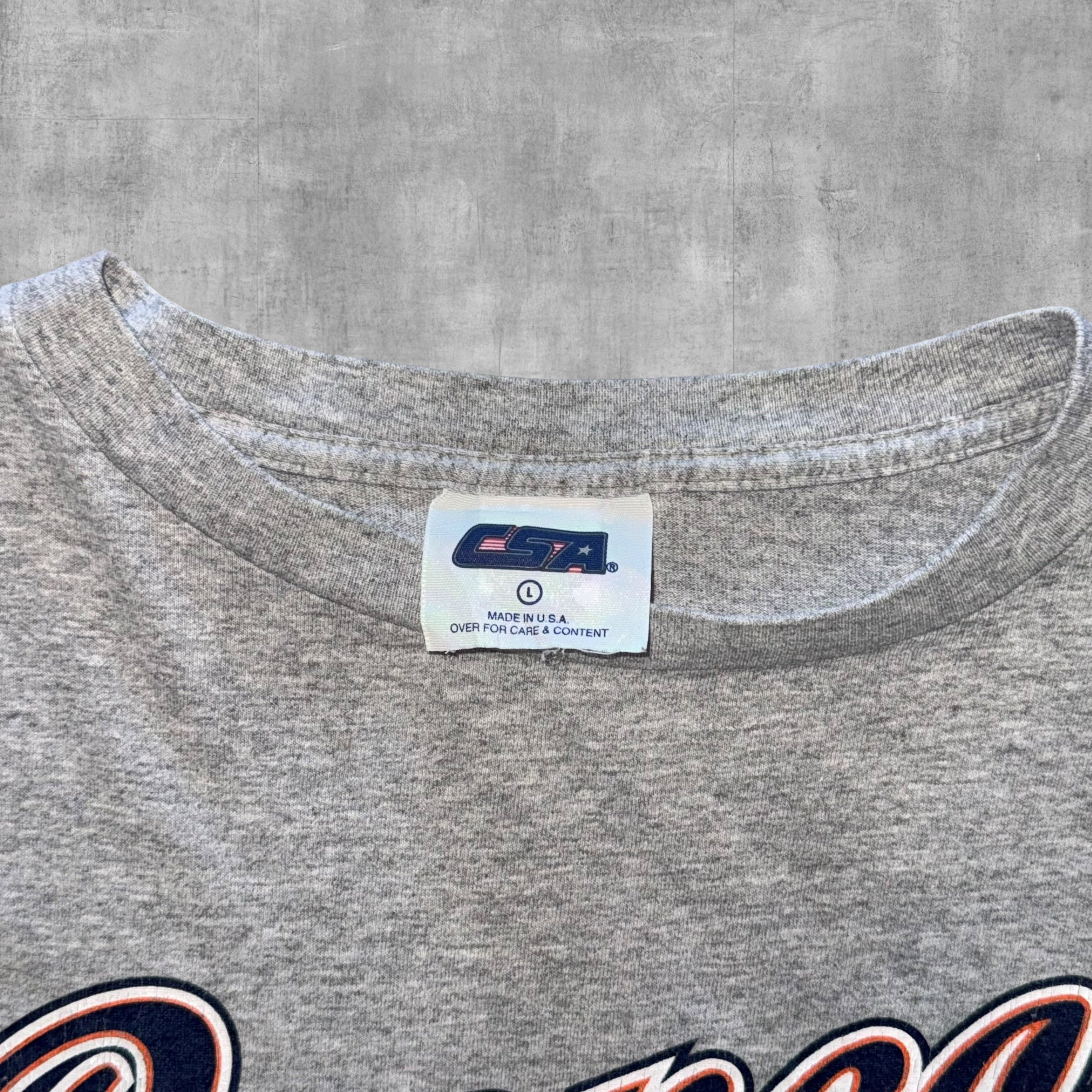 VINTAGE DENVER BRONCOS LONG SLEEVE SPELL OUT TEE - L